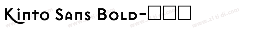 Kinto Sans Bold字体转换